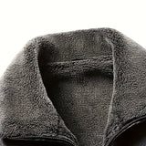 Elegante Herren-Lederjacke mit Fleecefutter