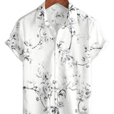 Weisses Hawaiihemd für Herren mit Blumenmotiv