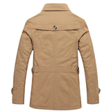Eleganter wattierter Herren-Trenchcoat