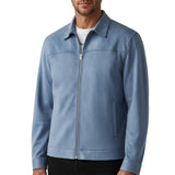 Herrenjacke aus Mikrowildleder – Hellblau