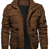 Herren-Outdoorjacke mit Fleecefutter