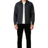 Leichte Herrenjacke aus Twill – Dunkelgrau
