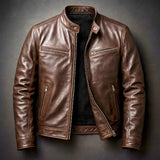 Vintage-Herren-Lederjacke
