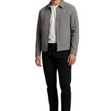 Herrenjacke aus Mikrowildleder – Grau