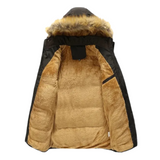 Elegante wattierte Herren-Fleecejacke für den Winter