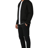 Herrenjacke aus Mikrowildleder – Schwarz