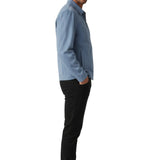Herrenjacke aus Mikrowildleder – Hellblau