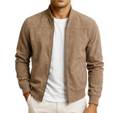 Elegante Herrenjacke in Wildleder-Optik
