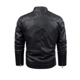 Herren-Lederjacke im Retro-Stil mit Fleece