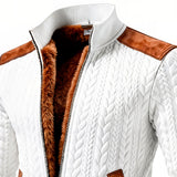 Herrenjacke aus Jacquard-Strick im Retro-Stil