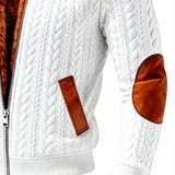 Herrenjacke aus Jacquard-Strick im Retro-Stil