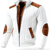 Herrenjacke aus Jacquard-Strick im Retro-Stil