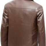 Elegante Herren-Lederjacke mit Fleecefutter