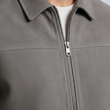 Herrenjacke aus Mikrowildleder – Grau
