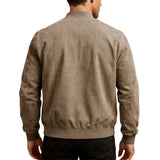 Elegante Herrenjacke in Wildleder-Optik