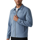 Herrenjacke aus Mikrowildleder – Hellblau