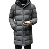 Lange Herren-Winterjacke in Slim Fit