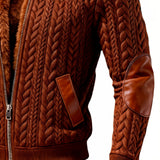 Herrenjacke aus Jacquard-Strick im Retro-Stil