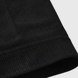 Herren-Samtjacke mit Sherpakragen – Schwarz