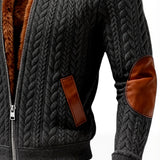 Herrenjacke aus Jacquard-Strick im Retro-Stil