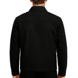 Leichte Herrenjacke aus Twill – Schwarz