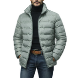 Herren-Winterjacke gesteppt mit hohem Kragen