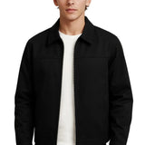 Leichte Herrenjacke aus Twill – Schwarz