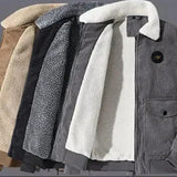 Herren-Cordjacke mit Fleecefutter