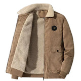 Herren-Cordjacke mit Fleecefutter
