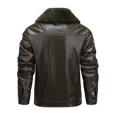 Herren-Lederjacke mit Fleecefutter