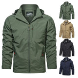 Wasserdichte Herren-Outdoorjacke mit Kapuze