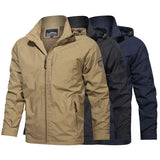 Wasserdichte Herren-Outdoorjacke mit Kapuze