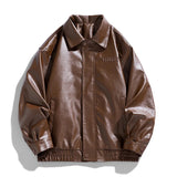 Herren-Bikerjacke aus Leder