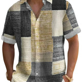 Elegantes Herrenhemd im Patchwork-Look