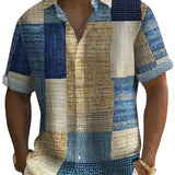 Elegantes Herrenhemd im Patchwork-Look