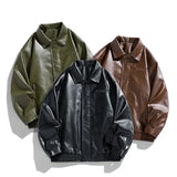 Herren-Bikerjacke aus Leder