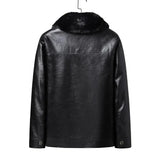 Herren-Lederjacke mit Fleecefutter