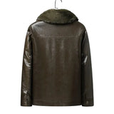 Herren-Lederjacke mit Fleecefutter