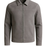 Herrenjacke aus Mikrowildleder – Grau