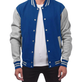 Zweifarbige Herren-Baseballjacke