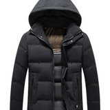 Elegante Herren-Fleecejacke mit Kapuze