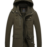 Elegante Herren-Winterjacke mit wattiertem Futter