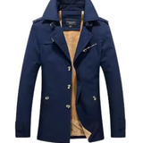 Eleganter wattierter Herren-Trenchcoat