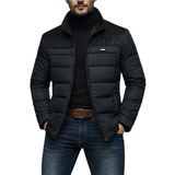 Wattierte Herren-Winterjacke mit Fleecefutter
