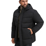 Gefütterte Herren-Winterjacke – Schwarz