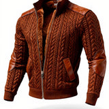 Herrenjacke aus Jacquard-Strick im Retro-Stil