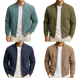 Elegante Herrenjacke in Wildleder-Optik