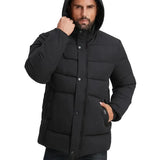Gefütterte Herren-Winterjacke – Schwarz