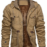 Herren-Outdoorjacke mit Fleecefutter
