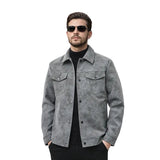 Premium-Herrenjacke in Wildlederoptik